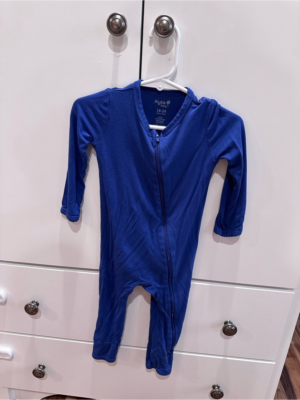 Kyte BABY Cobalt Blue Zippered Romper